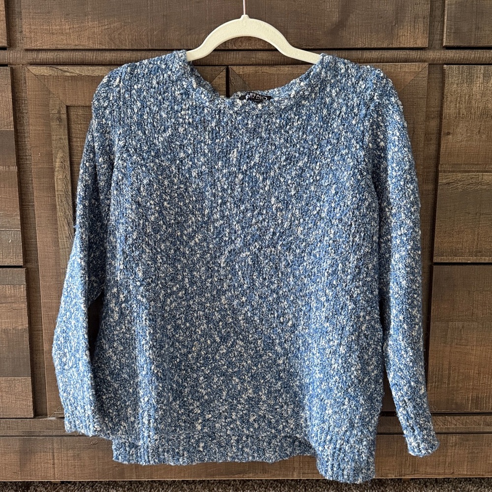 Buffalo David Bitton Blue and White Knit Sweater